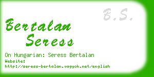 bertalan seress business card